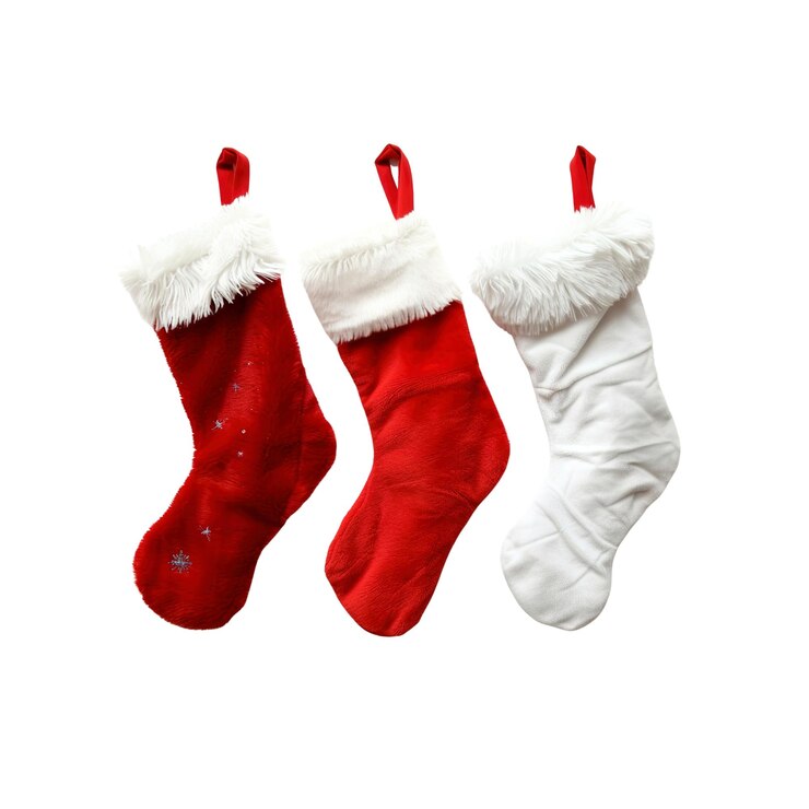 PSD tres medias de navidad colgando