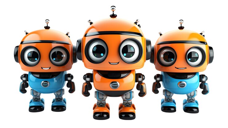 PSD tres robots muy simpáticos