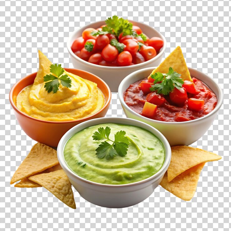 PSD tres saltos en un plato con papas fritas y tomates en un fondo transparente