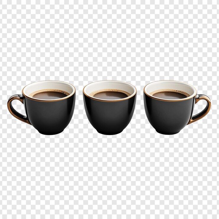 PSD tres tazas de café