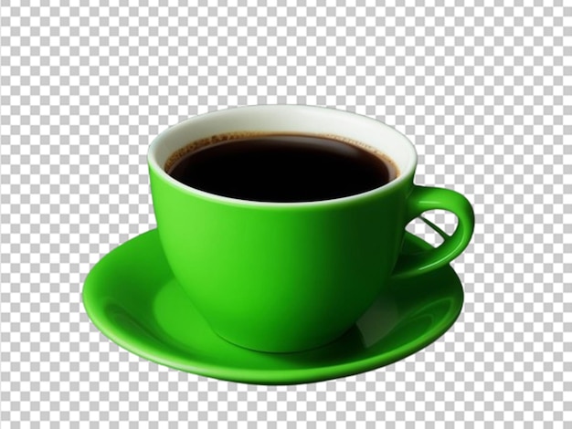 PSD três xícaras de café verde.