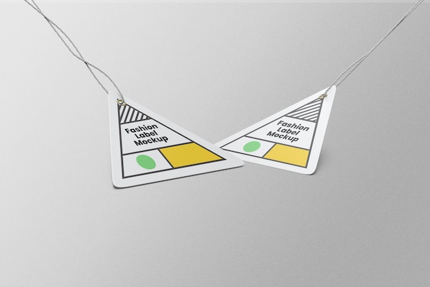 PSD triangle label tag mockup psd-designvorlage