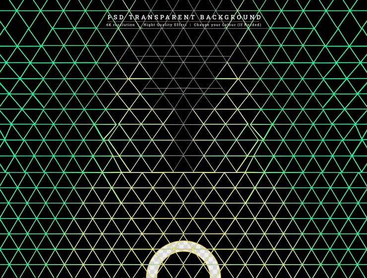 PSD triangulaire en hexagone sur fond transparent