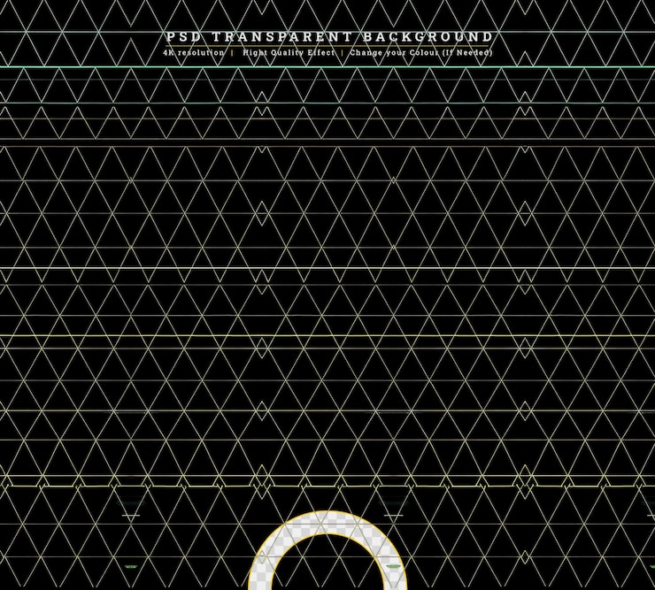 PSD triangular en hexágono sobre un fondo transparente