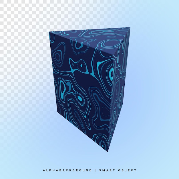 triangular prism shape with texture 3d illustration