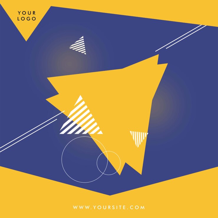 PSD triângulo de design de vetor amarelo