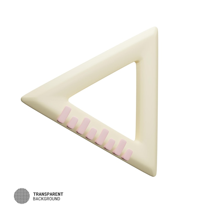 PSD triángulo regla render 3d