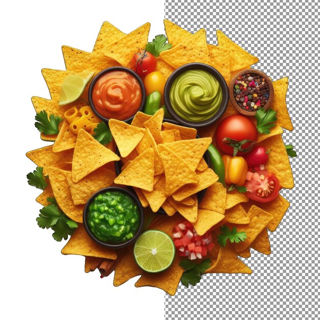 PSD triângulo tortilla chips closeup png