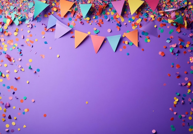 triángulos de colores en un fondo púrpura con triángulos coloridos y un fondo pórpura