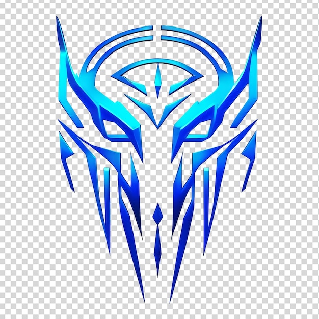 PSD tribal mask illustration isolated on a transparent background