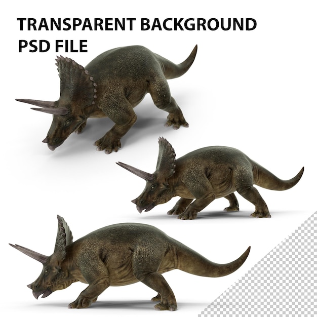 Triceratops caminando en la PNG
