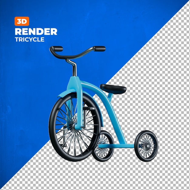 PSD triciclo azul 3d