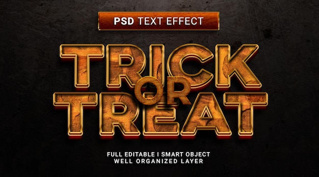 Trick or Treat PSD-Texteffekt
