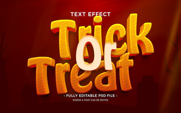 trick or treat text effect