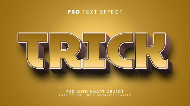 Trickparty-Luxus-3D-Texteffekt mit modernem und elegantem Textstil