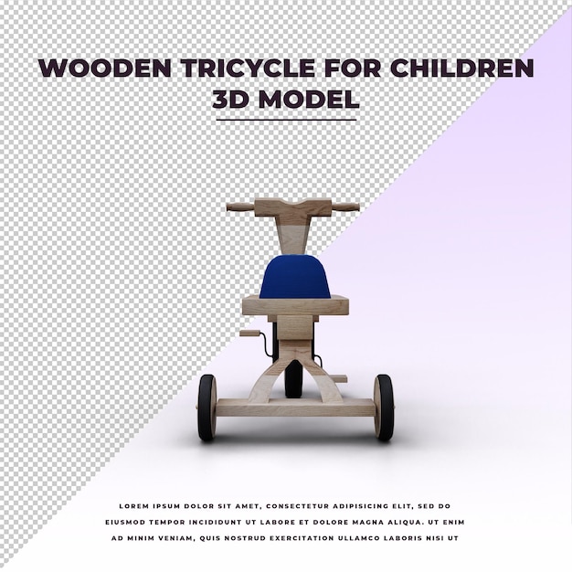 Tricycle En Bois Pour Enfants