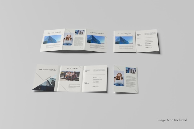 TRIFOLD A4 MOCKUP