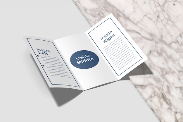 Trifold brochure mockup