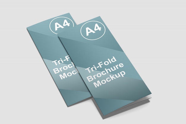 Trifold brochure mockup