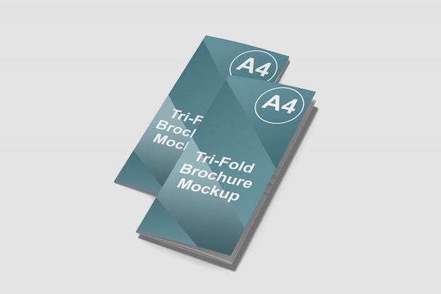 Trifold brochure mockup