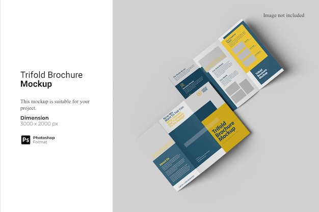 Trifold brochure mockup