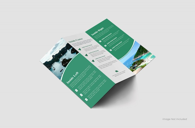 Trifold brochure mockup