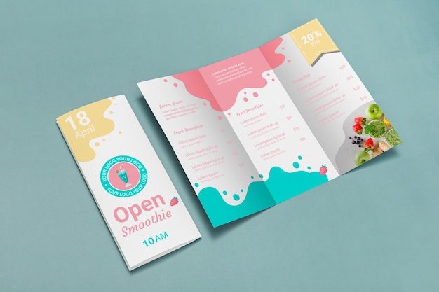 Trifold Broschüre Konzept Modell