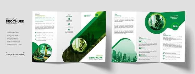 PSD trifold broschüre vorlage