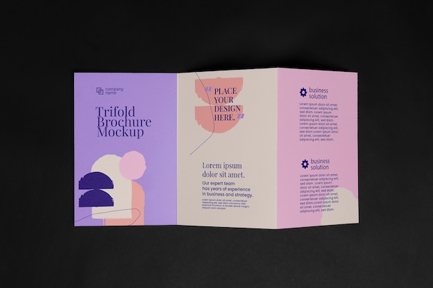 Trifold-broschüren-design-mockup