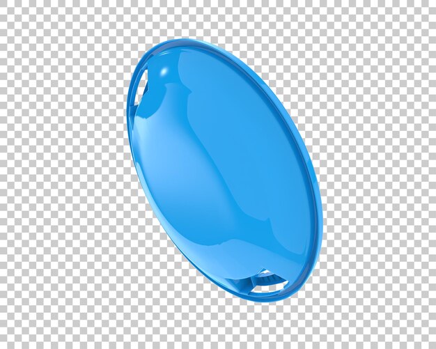 El trineo deslizante aislado en el fondo de la ilustración de renderización 3D