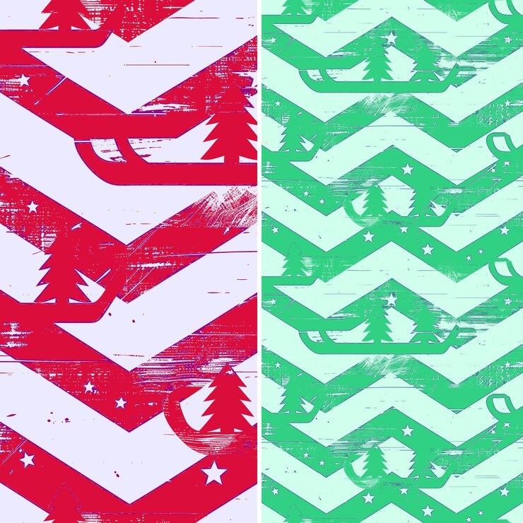 PSD trineos rústicos con siluetas de estrellas y diseño retro con diseños de patrones vectoriales de ilustración c