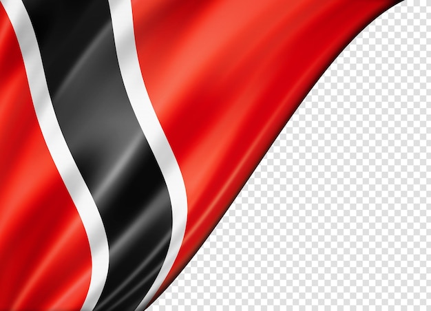 Trinidad und Tobago-Flagge isoliert auf weißem Banner