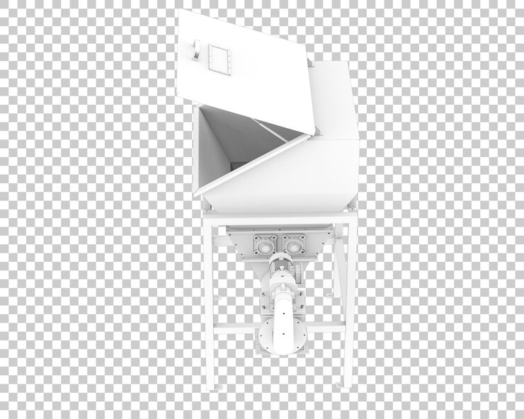 PSD trituradora aislada sobre fondo transparente ilustración de renderizado 3d