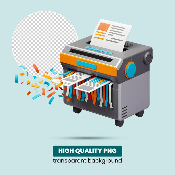 PSD trituradora de papel en 3d