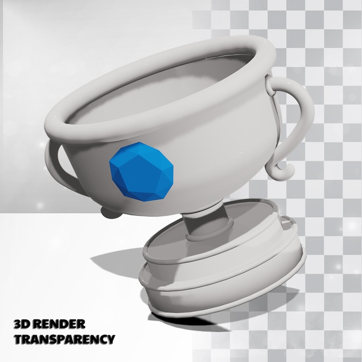 PSD trofeo 3d con transparencia modelado de render premium psd