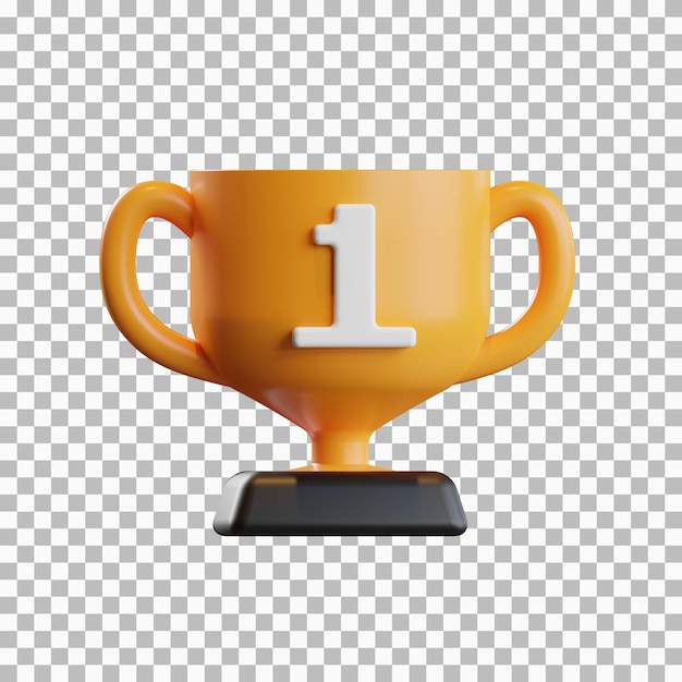 Trofeo aislado icono 3d