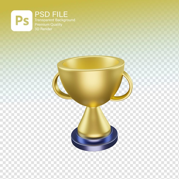 Trofeo de campeón de renderizado 3d