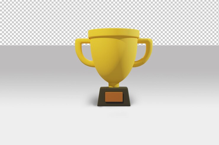 Trofeo ciclo de renderizado 3d con fondo transparente