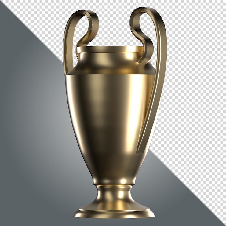 PSD trofeo d'oro inclinato a sinistra png sport