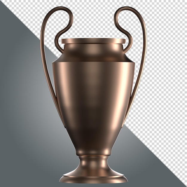 Trofeo di bronzo vista frontale PNG calcio sportivo