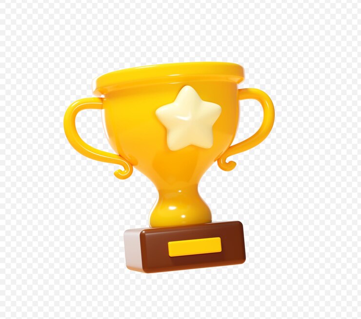 PSD trofeo de excelencia icon 3d ilustración de fondo