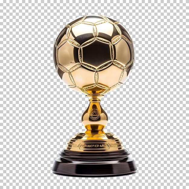 PSD trofeo de fútbol de oro png aislado en fondo transparente
