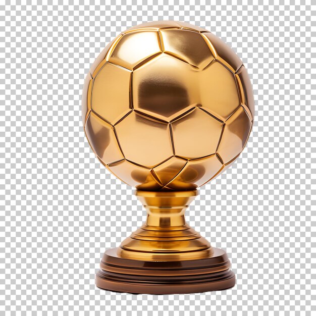 Trofeo de fútbol de oro png aislado en fondo transparente