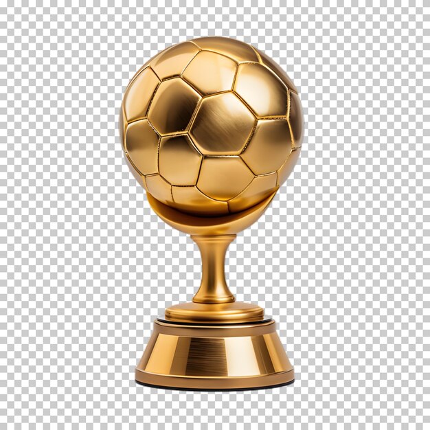 PSD trofeo de fútbol de oro png aislado en fondo transparente