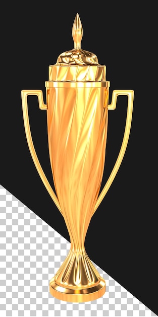 El trofeo de los ganadores de la copa de oro