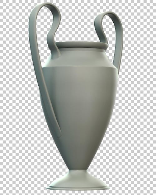 PSD trofeo en la ilustración de renderizado 3d de fondo transparente