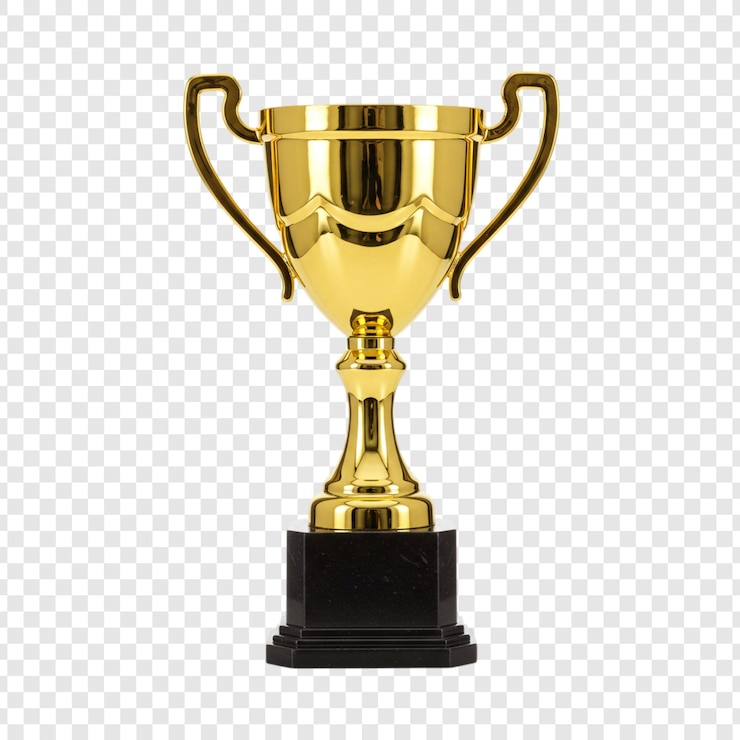 PSD trofeo de oro en base negra
