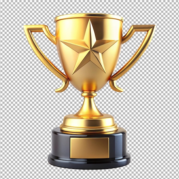 Un trofeo de oro con una estrella