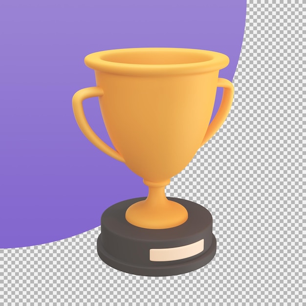 Trofeo de oro Premios para ganadores de eventos deportivos éxito concepto 3d ilustración con trazado de recorte