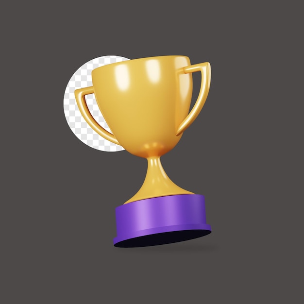 Trofeo de oro de renderizado 3D